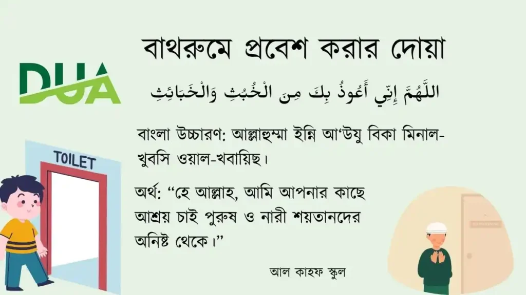 বাথরুমে প্রবেশ করার দোয়া