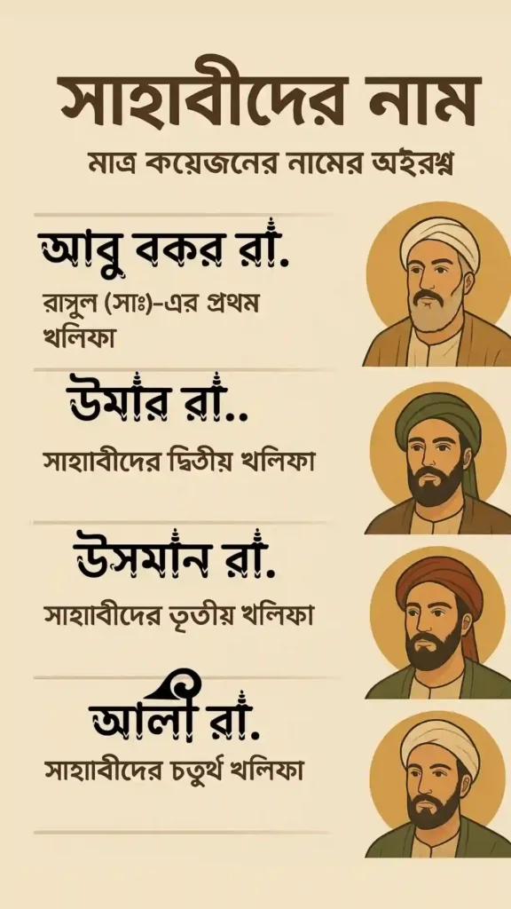 শ্রেষ্ঠ সাহাবীদের নাম